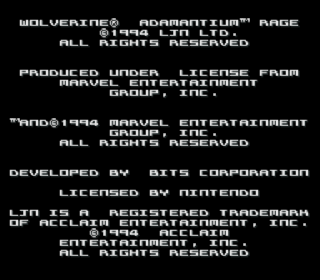 Screenshot Thumbnail / Media File 1 for Wolverine - Adamantium Rage (USA) (Beta) [DE51]